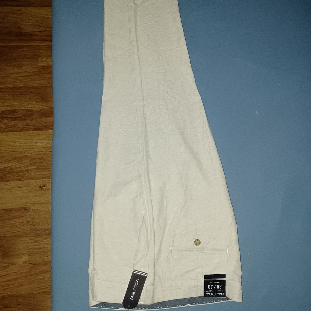 Nautica 38/30 Classic Fit Linen/Cotton blend Pants